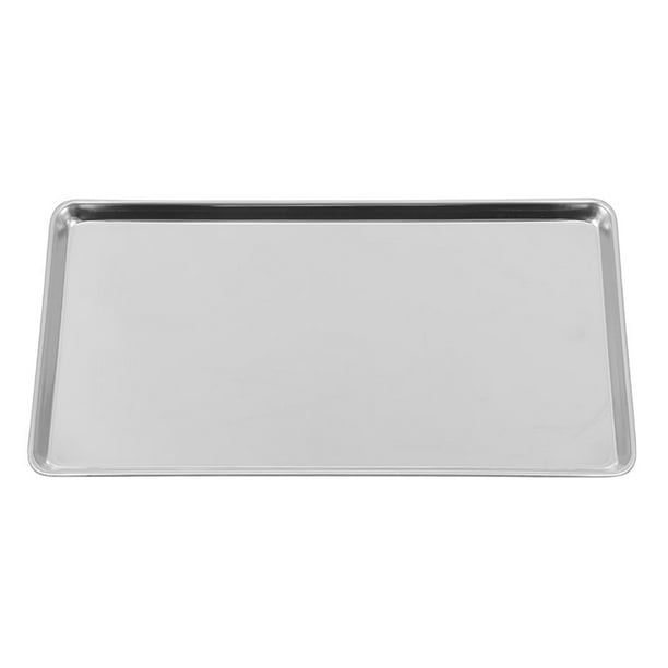 GOOHOCHY Plato de acero inoxidable Plato rectangular Bandeja de almacenamiento de cocina Plato de fideos fríos Bandeja
