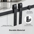 thumbnail image 4 of Aquaterior 5ft Black Modern Sliding Single Barn Hardware Kits Fit 4/5" to 1" Thick Door Panel, 4 of 12