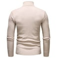 thumbnail image 3 of DHFJKG Mens Jacquard Turtleneck Base Sweaters Pullover Top Slim Fit Solid Color Long Sleeve Business Casual Dress Sweater Fall Winter Lightweight Versatile Jumper Tops, 3 of 6