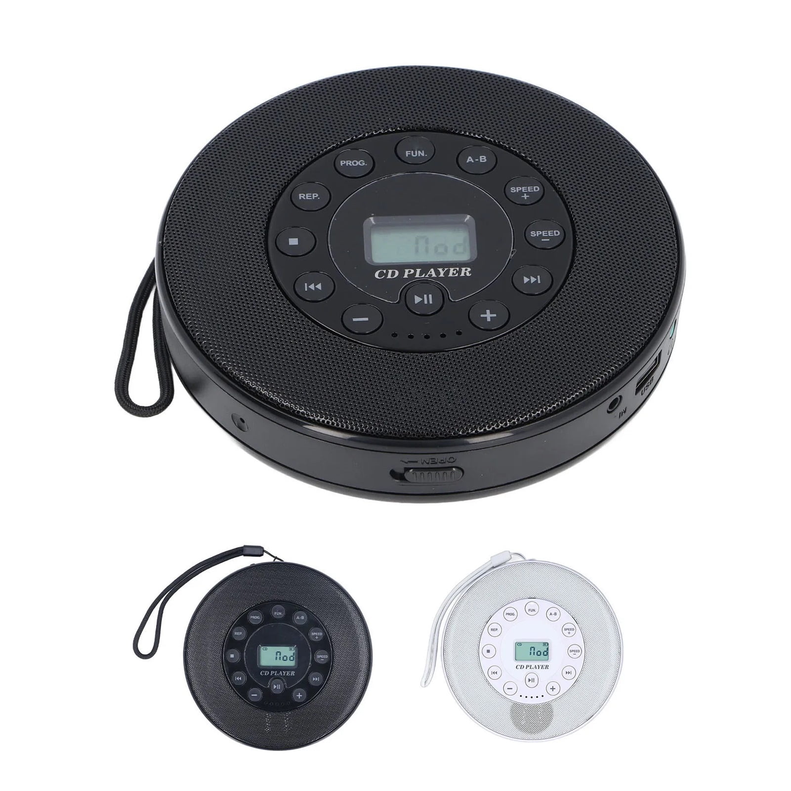 Bluetooth Portable CD Player Rechargeable CD Player Built in Speaker Microphone Memory Playing ABS