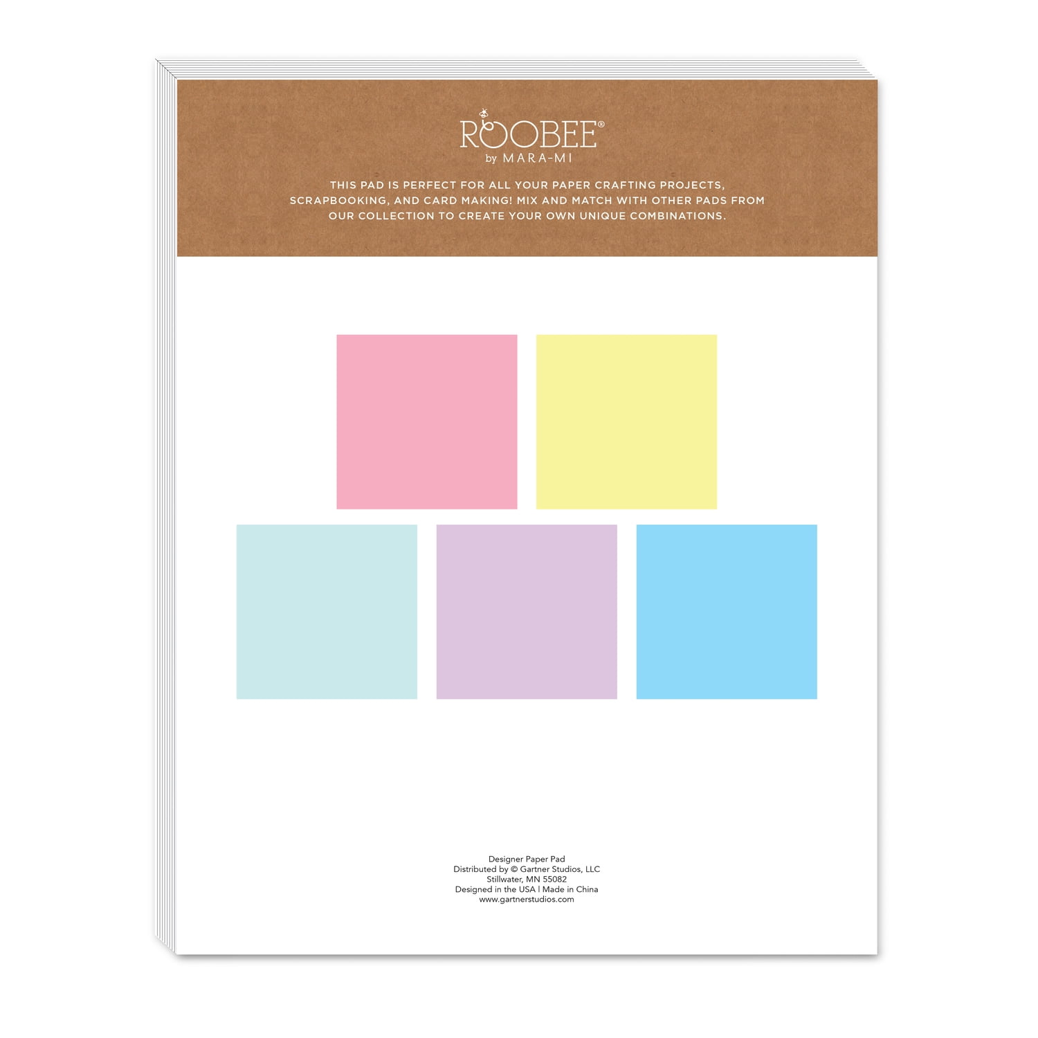 Roobee by Mara-Mi Pastel Multicolor Cardstock, 8.5" x 11," 200GSM, 50 Count