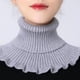 thumbnail image 5 of Mujer Invierno Babero Pulóver Cuello Cubierta Cuello Calentador Bufanda Práctico Acogedor Gris SM SunniMix bufanda de invierno, 5 of 7