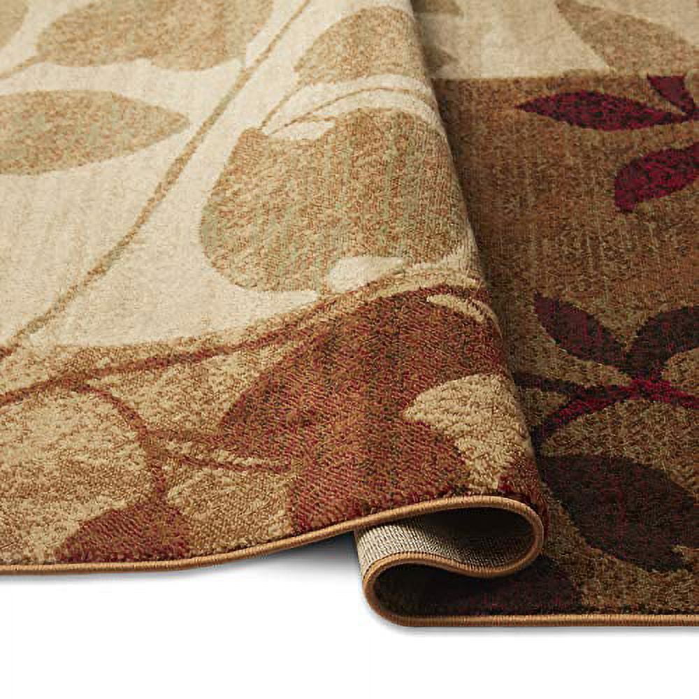 Home Dynamix Tribeca Amelia Contemporary Geometric Floral Runner Area Rug, Beige/Brown, 26"x6'
