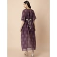 thumbnail image 2 of Indya Women's Purple Bandhani Printed Belted Kaftan Kurta, 2 of 6