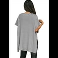 thumbnail image 3 of Suéter Holgado de Corta con Hombros Caídos para Mujer, Gris , Talla XL, 3 of 9