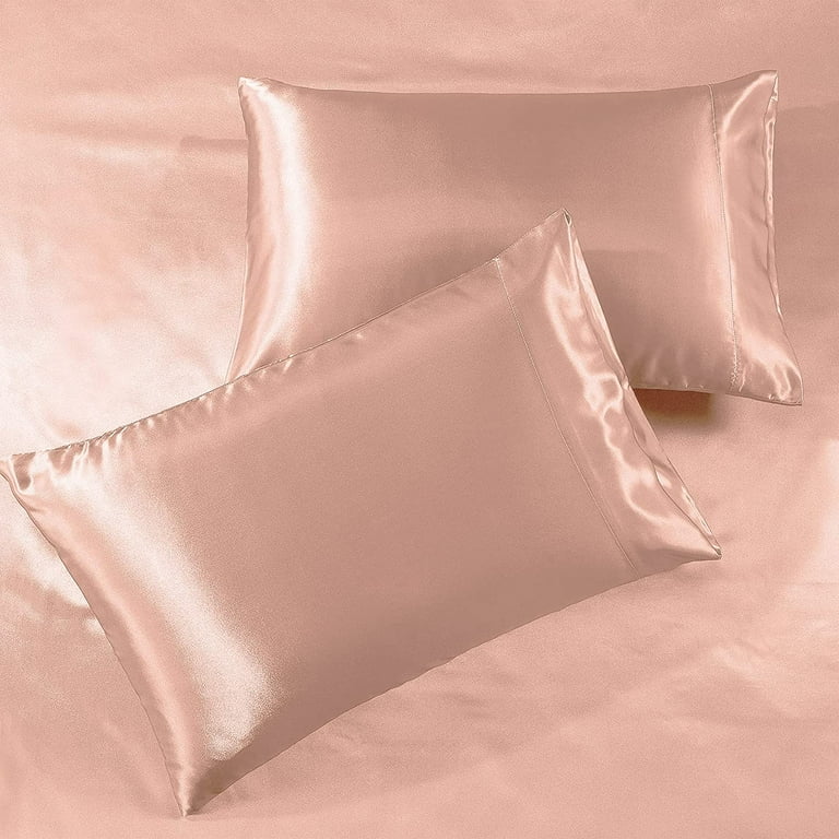 Satin Sheets King [4-Piece, Rose Gold] Hotel Luxury Silky Bed