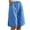 XNG1-Sky Blue, variant on Eiyaclvo Bermuda Shorts for Womens Casual Elastic Waisted Knee Length Shorts Loose Fit Lounge Shorts Trendy Summer Beach Shorts with Pockets