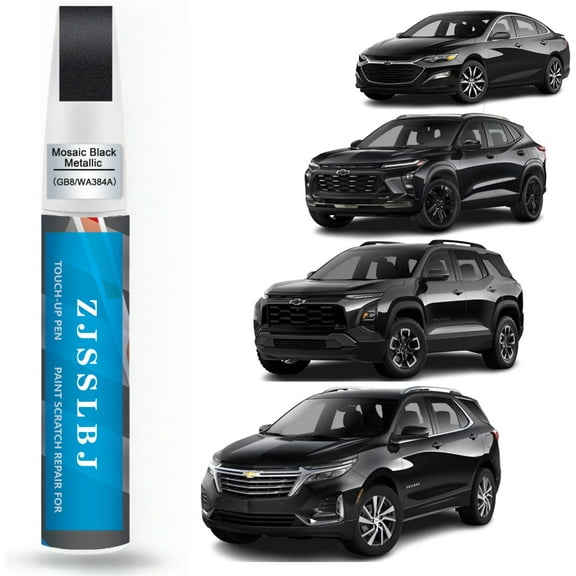 Car Touch Up Paint(Mosaic Black Metallic(GB8/WA384A)) for Chevrolet, Car Paint Scratch Repair Kit, Quick & Easy Solution to Repair, 2 in 1 Scratch Remover Pen with Color-Matched