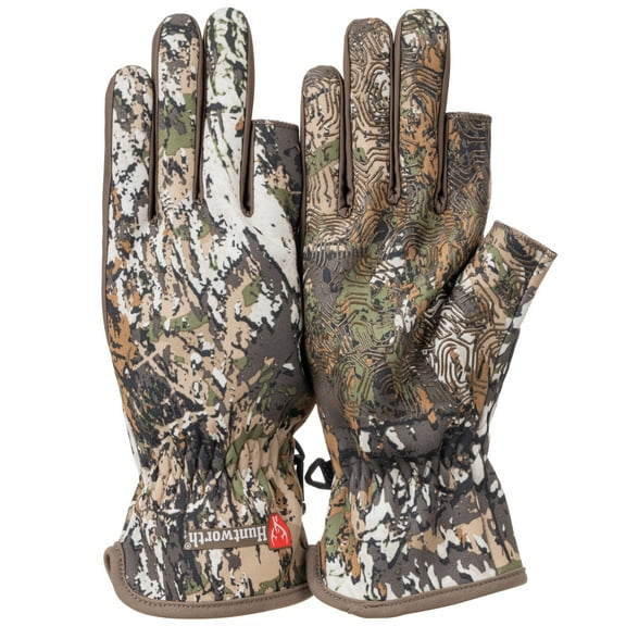 Men’s Ames Light Weight Soft Shell Glove with ½ Fingers (Vertek®), Men's Size M