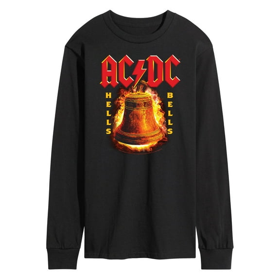 ACDC - Hells Bells Flames - Men's Long Sleeve T-Shirt