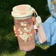 thumbnail image 2 of 600ML Infused Water Bottle With Straw Student Cup Glass Straw Filter, 2 of 8