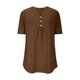 thumbnail image 5 of Tops de Manga Corta para las Mujeres Loose Fit V Cuello Botón Blusa Casual Ligero Verano, 5 of 9