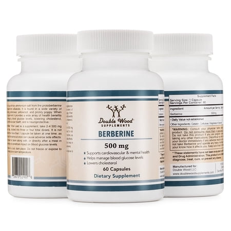 Berberine HCL 500mg, Complex Extract Supplement, 60 Capsules