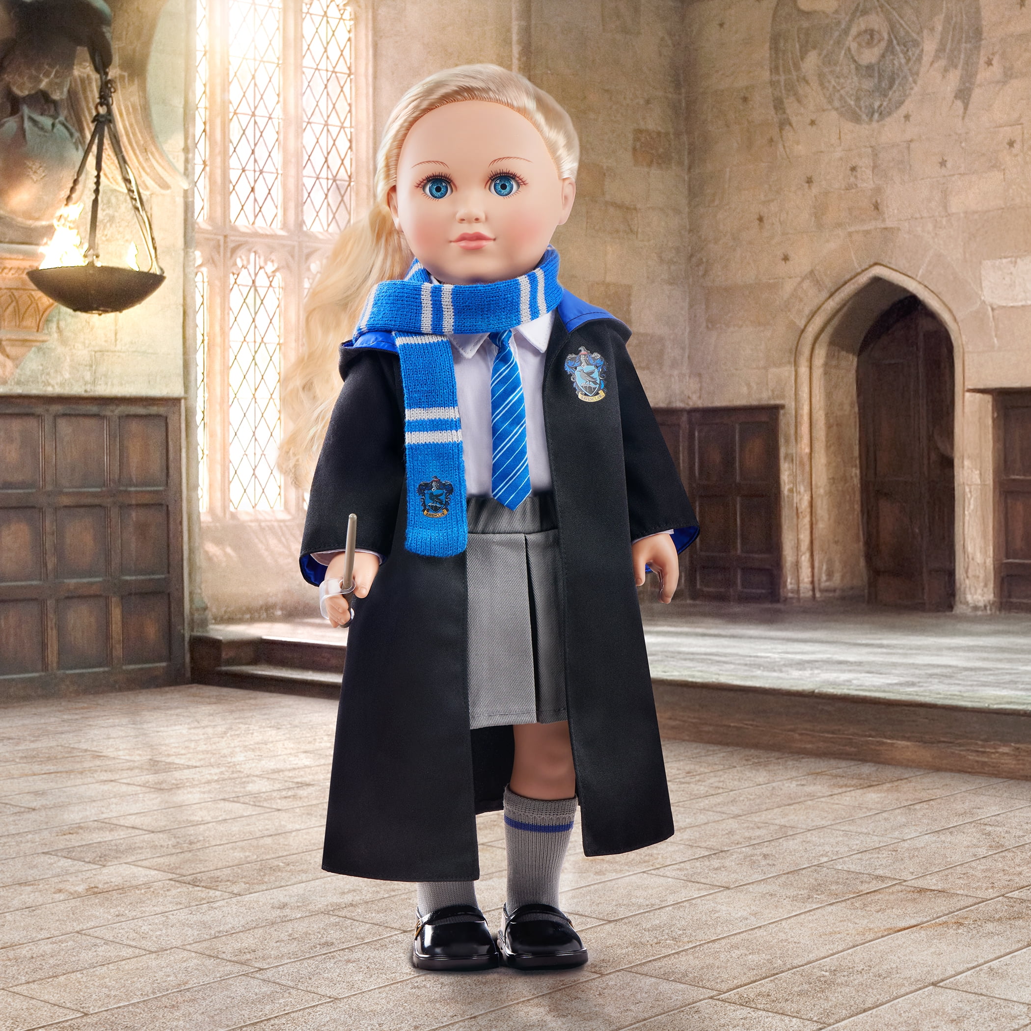 Harry Potter ™ Ravenclaw ™ School Uniform with Wand for 18inch Dolls Toys Kids 5 Years +  (图2)