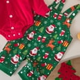 thumbnail image 7 of larppty Baby Boy Christmas Outfit My First Christmas Infant Gentleman Romper with Bow Tie Suspender Pants Hat 3PCS Set, 7 of 7