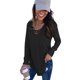 thumbnail image 1 of Pure Camisetas De Manga Larga Vendaje Con Cuello En V Mujeres Tops Jersey Suelto (Negro Xl) Tmvgtek Mujer, 1 of 5