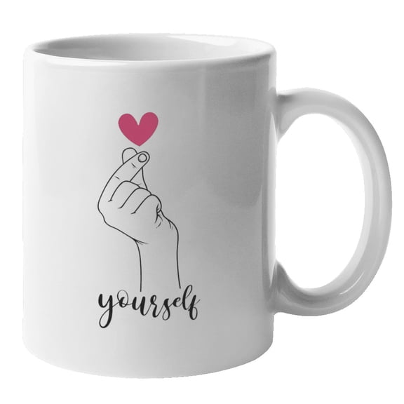 Love Yourself Cute KPop Themed Coffee & Tea Mug Cup or Korean Merchandise (11oz)