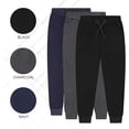 thumbnail image 2 of 3 Pack Men's Joggers with Pockets – Fleece Mens Sweatpants, Gym Joggers Men, Workout Sweat Pants, 2 of 3