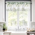 thumbnail image 5 of Eucalyptus Leaf Valances for Windows Green Plant Farm Country Rod Pocket Curtain Valance Window Treatment Short Curtains for Kitchen Living Room, 60"x14", 5 of 5