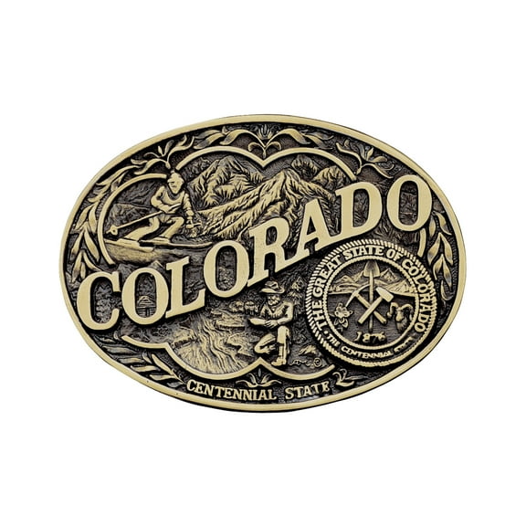 Montana Silversmiths Men's Colorado State Heritage Attitude Belt Buckle - 60811COC One Size
