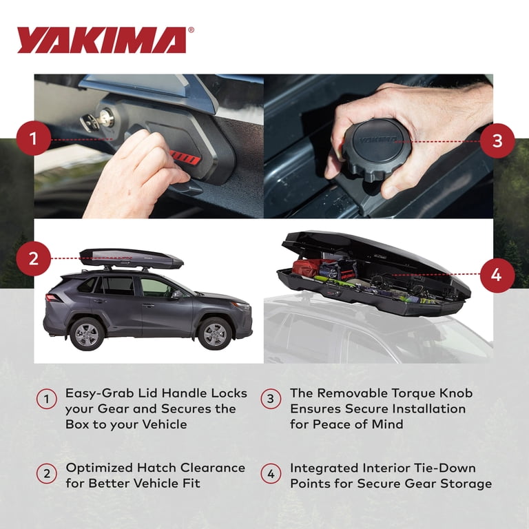 Yakima CBX XXL Roof Top Cargo Rugged Carrier Box, Fits StreamLine