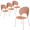 Amber, variant on LeisureMod Opulent Mid-Century Modern Plastic Dining Chair in Chrome Metal Legs Armless Dining Side Chair for Kitchen and Dining Room Set of 4, Amber
