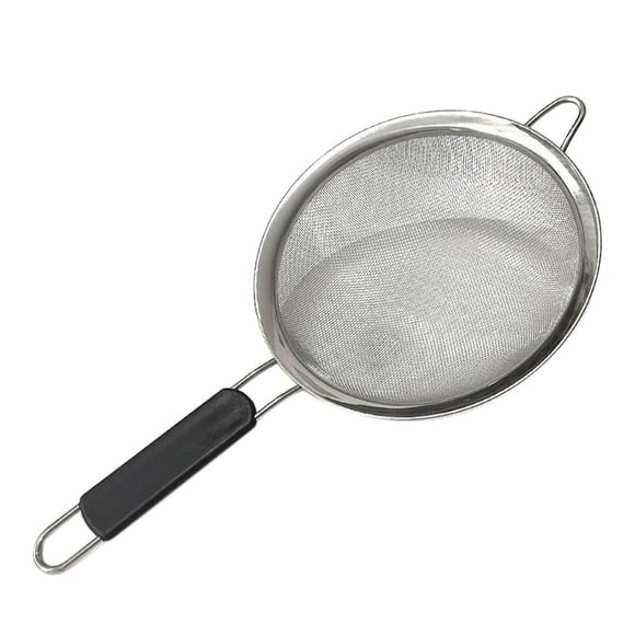 Stainless Steel Mesh Strainer Food Strainers Professional Kitchen Strainers Flour Sieve Strainer for Tea Fry Juice Rice Fruit 20cm