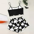 thumbnail image 4 of CONFREE Halloween Women Pajamas Sets Sleeveless Skeleton Sleepwear Tops Shorts Sexy Hallowmas Pjs for Women Cozy Nightwear, 4 of 4