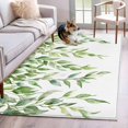 thumbnail image 3 of Eucalyptus Leaf Area&nbsp;Rug 4x6ft Vintage Watercolor Sage Green Leaves Country Non-Slip&nbsp;Washable Square&nbsp;Rugs Soft Felt Indoor Floor Mat for Bedroom Kitchen Living Room Bathroom, 3 of 9