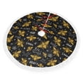 thumbnail image 2 of Christmas Tree Skirt, Hohey Bee Golden Embroidery Christmas Tree Decorations Indoor, Tree Skirts Mat With Tassel Trim for Halloween New Year Holiday Christmas Party Decor 30 Inches, 2 of 7