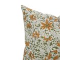 thumbnail image 3 of Farmhouse Style Fabdivine's Hand Block Print 16"X16", Pillow Cover for Cozy Living Room, Orange & Green, Saptrishi, 3 of 9