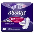 thumbnail image 7 of Always Xtra Protection 3-in-1 Daily Liners, Unscented, Ex Long, 48 ct, 7 of 7