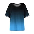 thumbnail image 4 of Patlollav Ladies Tops Spring and Summer Casual Loose and Comfortable V-Neck Short Sleeved T-Shirt, 4 of 6
