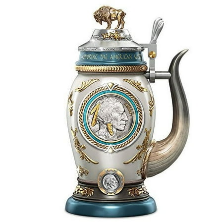 Buffalo Nickel Porcelain Stein with Genuine Coin and James Earle Fraser's Design by The Bradford Exchange
