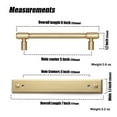 thumbnail image 2 of Goo-Ki 5" Hole Centers Champagne Bronze Cabinet Drawer Pulls with Backplate Spacer, 4 Pack Bar Pull Handles Zinc Alloy Kitchen Hardware for Cupboard, 2 of 6