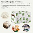 thumbnail image 5 of Coolnut Large Foldable Storage Bin Tropical Palm Trees Fabric Storage Baskets Collapsible Decorative Baskets Organizing Basket Bin with PU Handles for Shelves Home Closet-1Pack Decor Gifts, 5 of 7