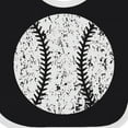 thumbnail image 4 of Inktastic Distressed Baseball in White Boys or Girls Baby Bib, 4 of 4