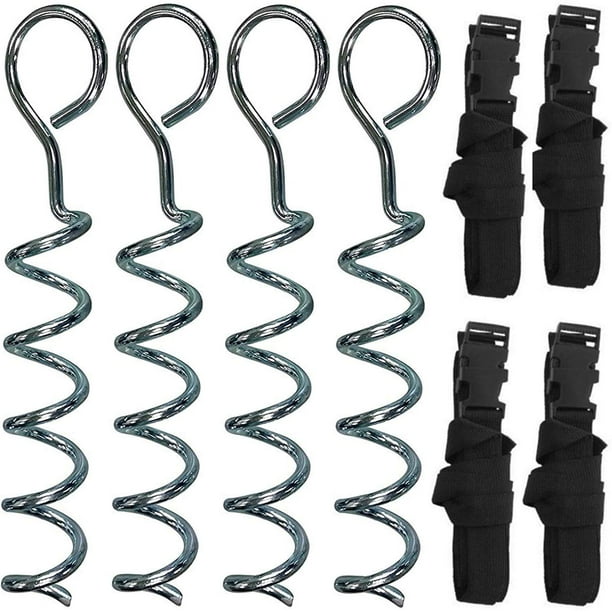 Trampoline Corkscrew StakesHeavy Duty Steel Anchor Kit for Trampolines