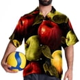 thumbnail image 4 of Fruit Men's Casual Hawaiian Button Down Short Sleeve Summer Beach Printed Shirt, 4 of 6