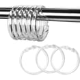 thumbnail image 5 of 24 Pack Clear Plastic Shower Curtain Rings, Easy Click Shower Curtain, 5 of 5