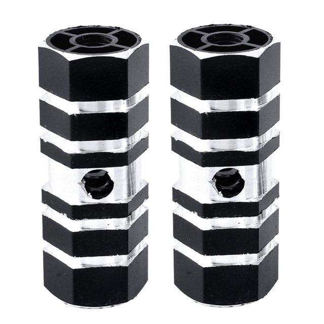 Sonducket Pedal de bicicleta de montaña, 1 par, Pedal de eje Hexagonal para bicicleta de montaña, clavijas para acrobacias de pie de aleación, ranuras Ciclismo negro Sonducket OD0116-03