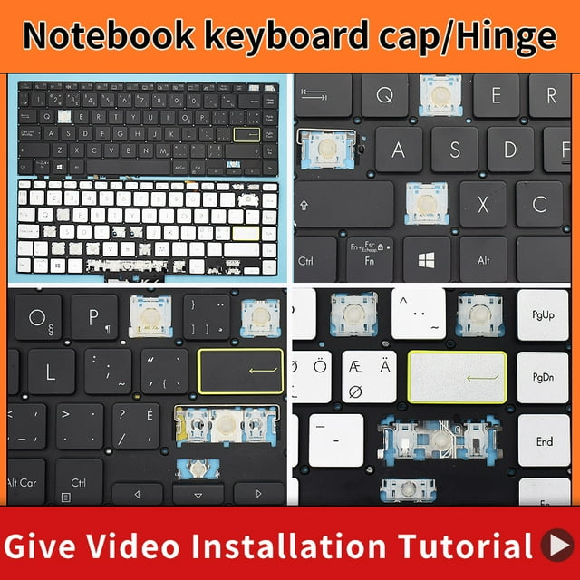 Replacement Keycap Key cap Hinge for Asus Vivobook S14 S433 S433E S433F S433J X421E X421F X421J M433 M433I,E410 E410M Keyboard 3 Hinge