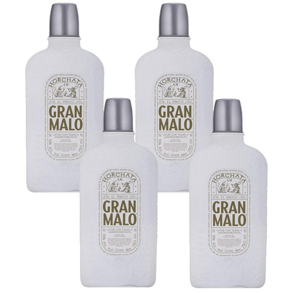 Pack de 4 Licor con Tequila Gran Malo Horchata 750 ml