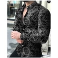 thumbnail image 1 of Camisas hawaianas Camisas con estampado digital 3D Camisas de moda para hombres Blusas casuales de playa Blusas con solapa cubana Ropa para hombres Voion, 1 of 6