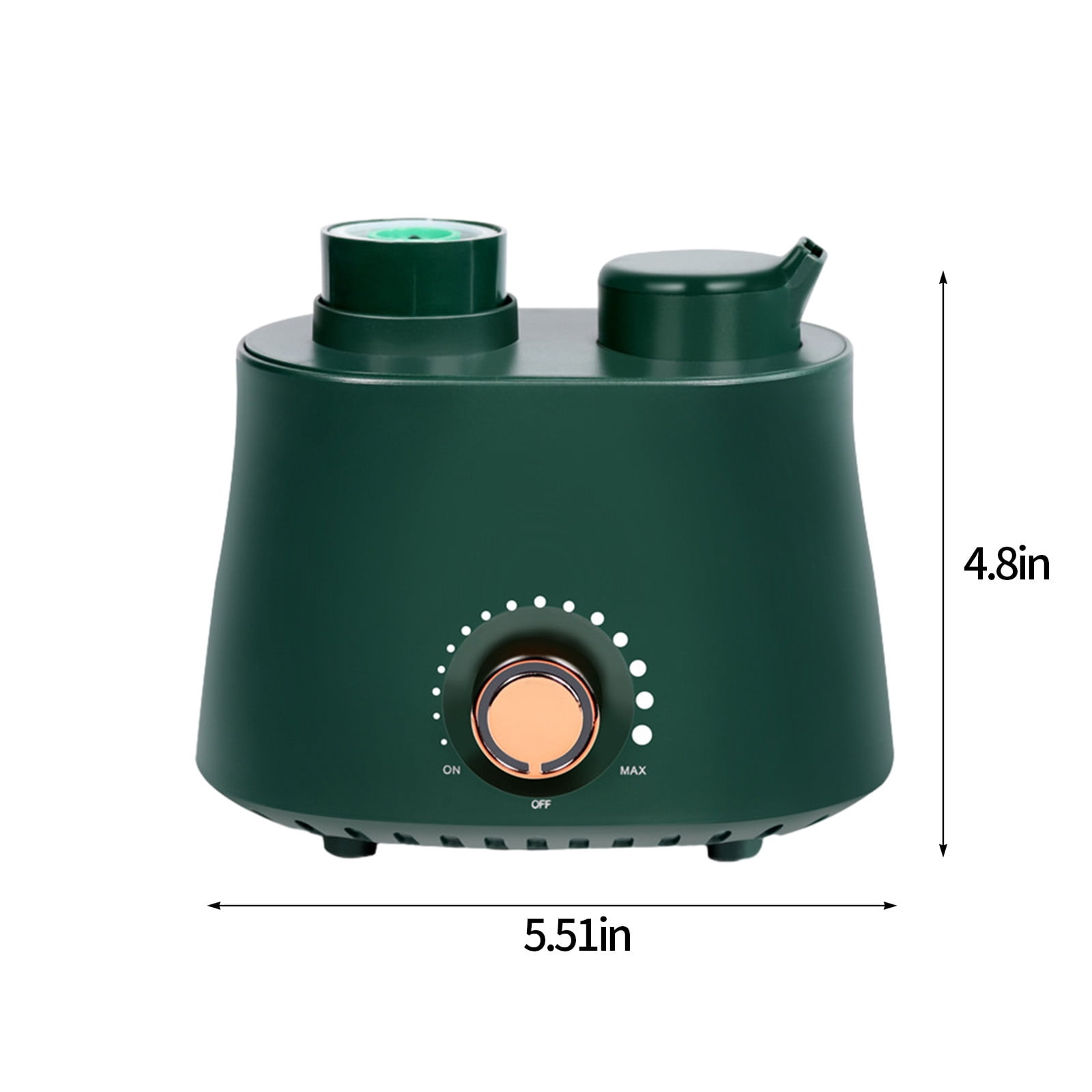 LACKUST Humidifiers for Bedroom,Portable Humidifier Converts Any Bottle, Quiet Travel-Sized, Infinitely Adjustable Spray Volume,White,Green