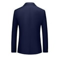 thumbnail image 7 of cllios Men's Sport Coats & Blazers Solid Tuxedo Blazers Jacket Business Formal Suits Slim Fit One Button Blazers Wedding Party Homecoming Suits for Men Big and Tall, 7 of 7