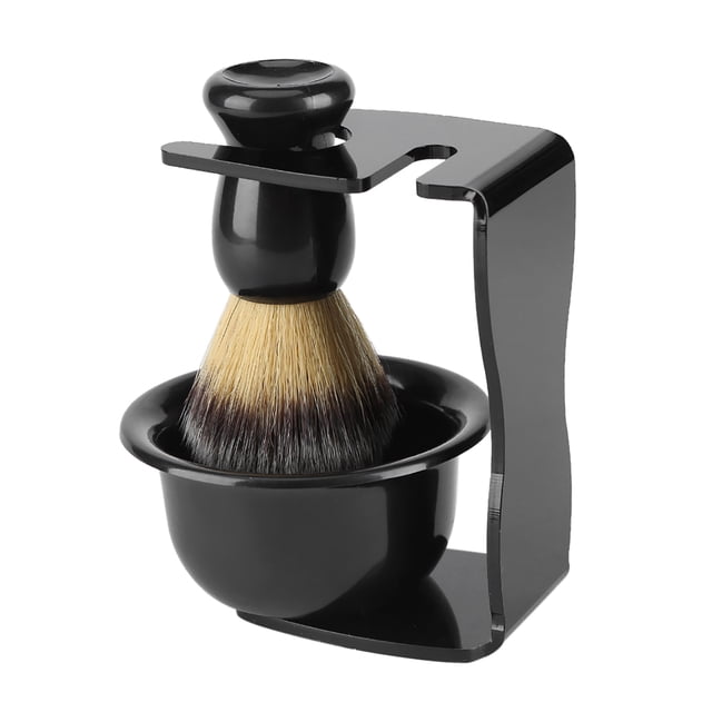 Heaveant Bol de Rasage, 3 Pcs Brosse à Raser Professionnelle pour Hommes + Support/support + Ensemble de Bols