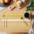 thumbnail image 2 of Yellow Khaki Boho Placemats Set of 8, Vintage Ethnic Tribe Abstract Art Placemats for Dining Table, Place Mats for Kitchen Tabletop, Waterproof Wipeable Dining Table Mats Set, 2 of 9