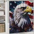 thumbnail image 6 of Orinice Bald Eagle Stars Flag Bathroom Decor Set with Hooks 100% Polyester Shower Curtain for Independence Day Home Bathrooms Decoration 60x72, 6 of 7