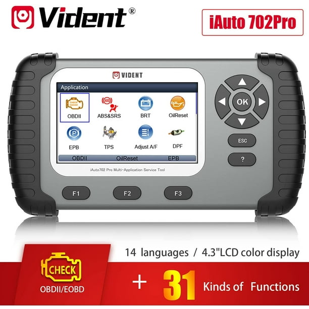 VIDENT iAuto702 Pro Automotive OBDII ABS/SRS Airbag Scan Tool Support